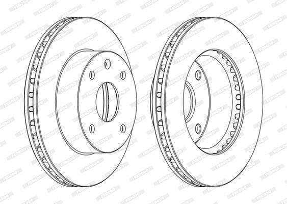 Brake Disc Chev Optra 1.6 1.8 Daewoo Nubira Tacuma Charade (Ddf1257C) Ferodo (PAIR)