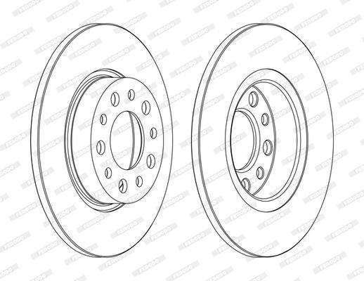 Brake Disc Alfa 159 1.9Jts 2.2Jts Brera Giulietta Jeep Renegade 2014 (Ddf1450C) Ferodo (PAIR)