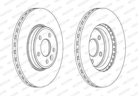 Brake Disc Audi A4 2008 Audi A5 2008 A6 3.0Tdi TFront Solidi 2012 Front (Ddf1663C) Ferodo (PAIR)