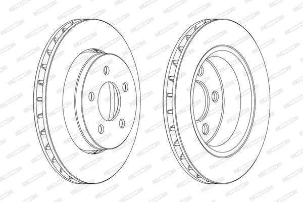 Brake Disc Dodge Nitro 3.7 V6 2007 Cherokee 3.7 V6 2008 Front (Ddf1759) Ferodo (PAIR)