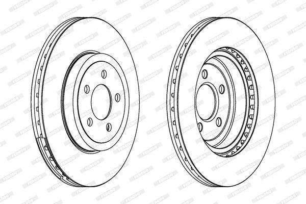 Brake Disc Chrysler C300 2004 Front (Ddf1765C1) Ferodo (SINGLE)
