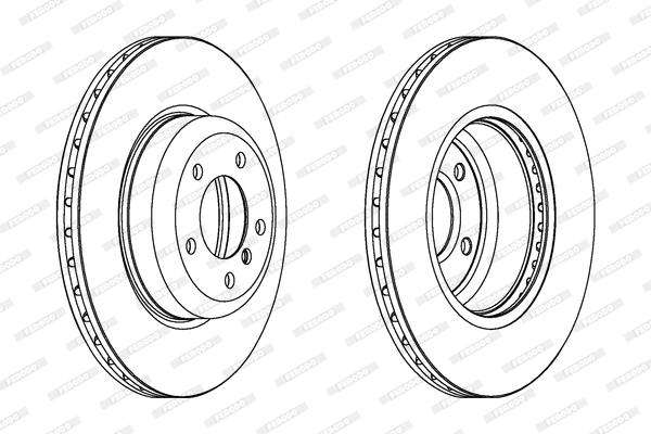 Brake Disc Bmw 135I E82 E88 N54 N55 2008 Front Vented Bmw E82 (Ddf1811C1) Ferodo (SINGLE)