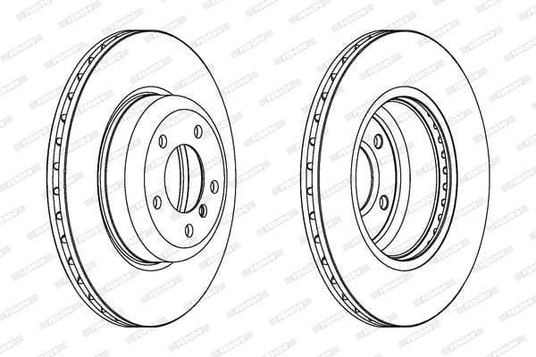 Brake Disc Bmw 135I E82 E88 N54 N55 2008 Front Vented Bmw E82 (Ddf1811C1) Ferodo (SINGLE)