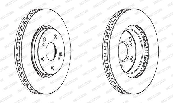 Brake Disc Front Ventilated Lexus IS C 250 IS II IS III 300h (DDF1814C) (PAIR)