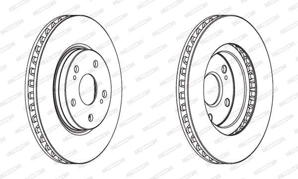 Brake Disc Front Ventilated Lexus IS C 250 IS II IS III 300h (DDF1814C) (PAIR)