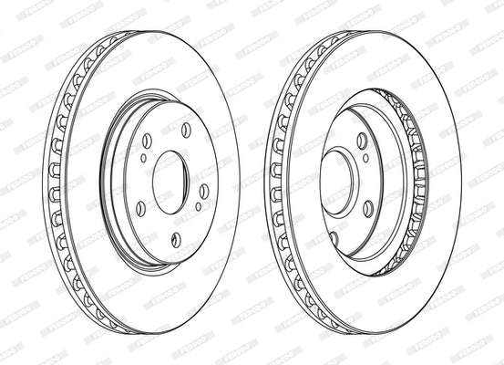 Brake Disc Front Ventilated Lexus IS C 250 IS II IS III 300h (DDF1814C) (PAIR)