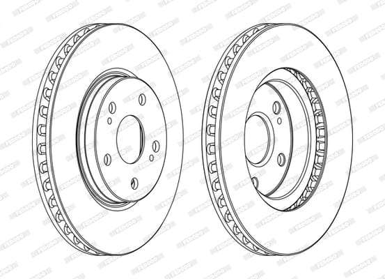 Brake Disc Front Ventilated Lexus IS C 250 IS II IS III 300h (DDF1814C) (PAIR)