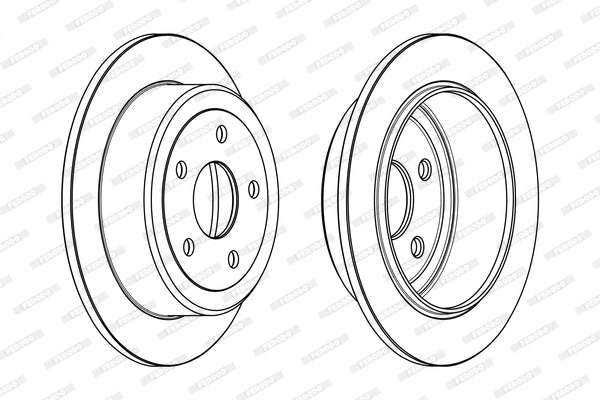 Brake Disc (Pair) Rear Solid Jeep Wrangler Ii/Iii (Set)