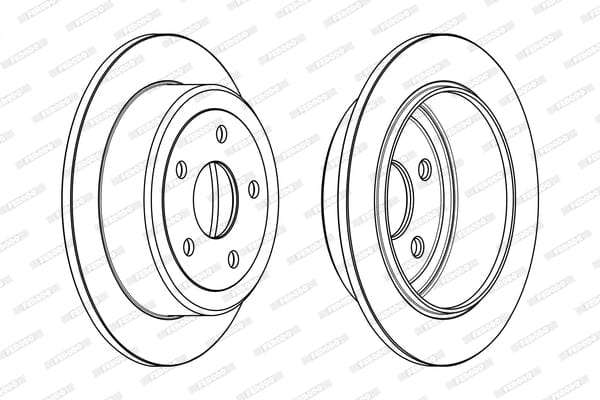Brake Disc (Pair) Rear Solid Jeep Wrangler Ii/Iii (Set)