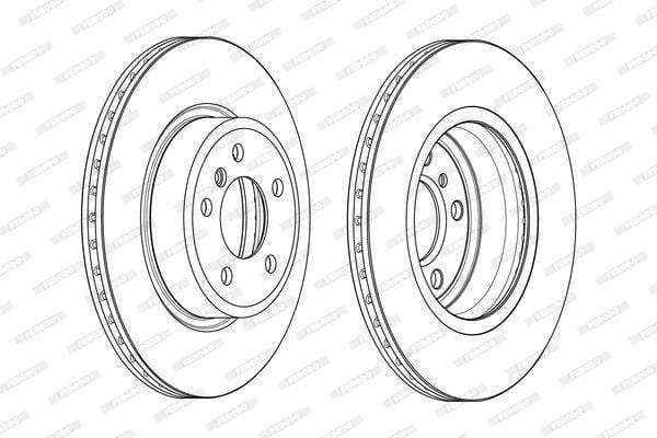 Brake Disc Bmw 520D 520I 523I F10 F11 F18 2010 Front Vented (Ddf2039C) Ferodo (PAIR)