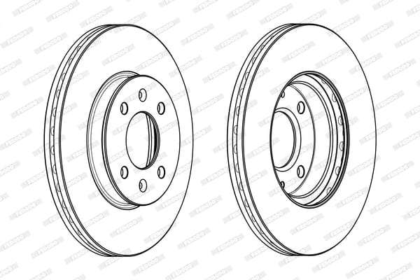 Brake Disc (Pair) Front Vented Hyundai Accent/Kia Rio (Set)