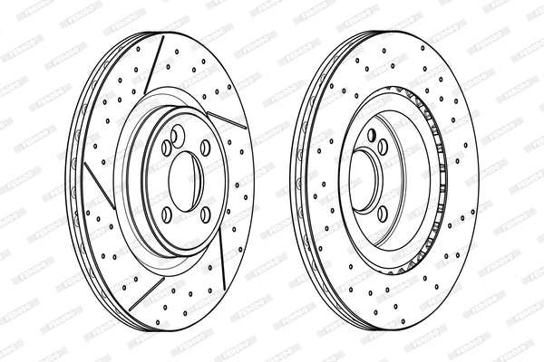 Brake Disc Front Mini Cooper R56 Countryman, Paceman 1.6i (DDF2121C) (PAIR)