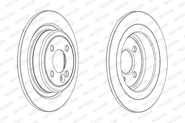 Brake Disc Rear Mini Cooper R56 Countryman, Paceman 1.6i (DDF2124C) (PAIR)