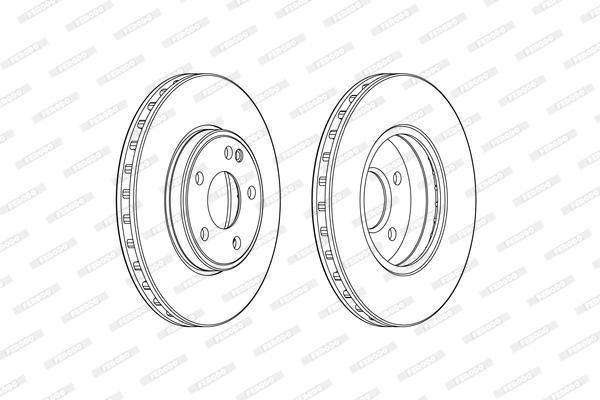 Brake Disc Mercedes A Class W176 B Class W246 Cla180 Cla200 C117 Front (Ddf2460C) Ferodo (PAIR)