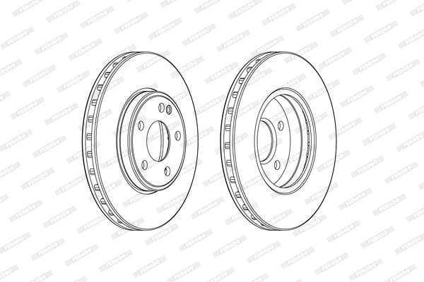 Brake Disc Mercedes A Class W176 B Class W246 Cla180 Cla200 C117 Front (Ddf2460C) Ferodo (PAIR)