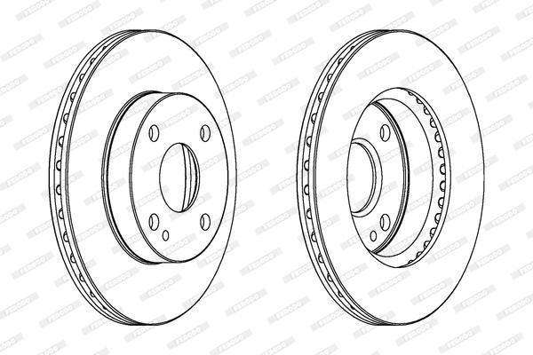 Brake Disc Mazda 323 1.3L Mx5 1.6 1988 (Ddf497) Ferodo (PAIR)