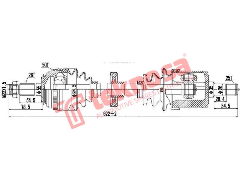 Hnda Mk2 /Mk3 Luxline 150I Rh (S.Stem Inner) Honda Civic 1 150I D15Z6 D15Z8 16V 84Kw Dho153