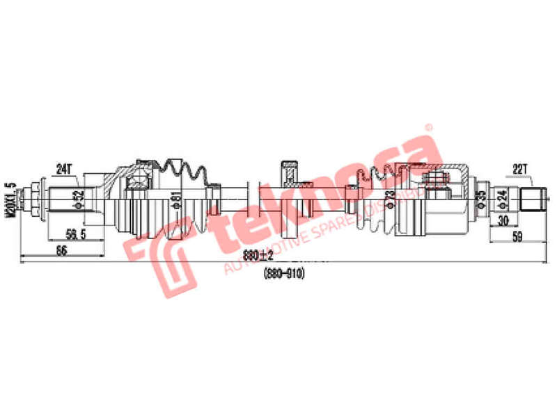 Complete Drive Shaft Rh Kia Picanto 1.1 G4Hg 2004-2011 Kia Pride 1.3 B3 1997-2000 Dki101