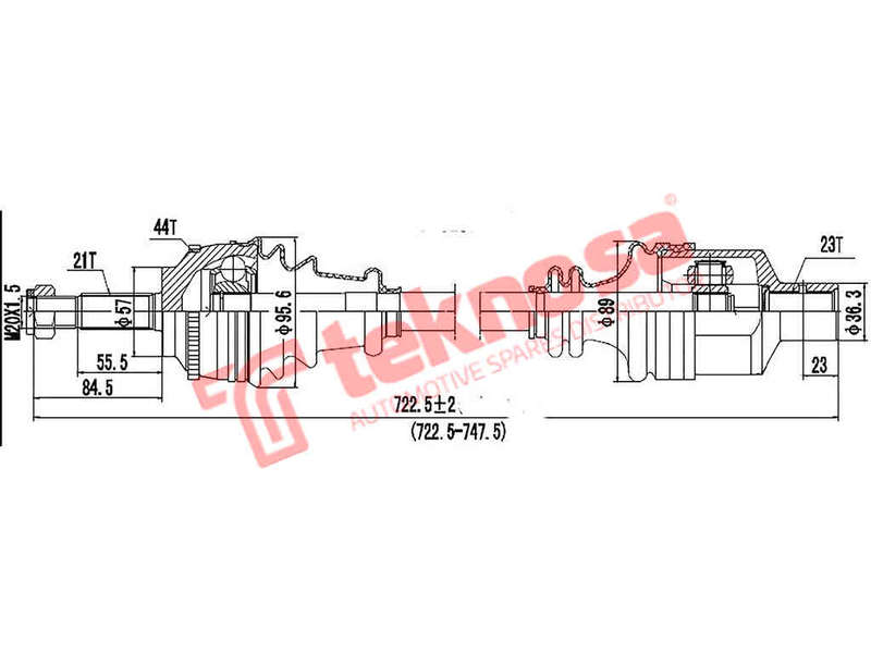Complete Drive Shaft Abs Rh Renault Clio 1.4Rt 2.0 Clio 2 1.2 1.4 1.5Dci 1.6I Dre201A