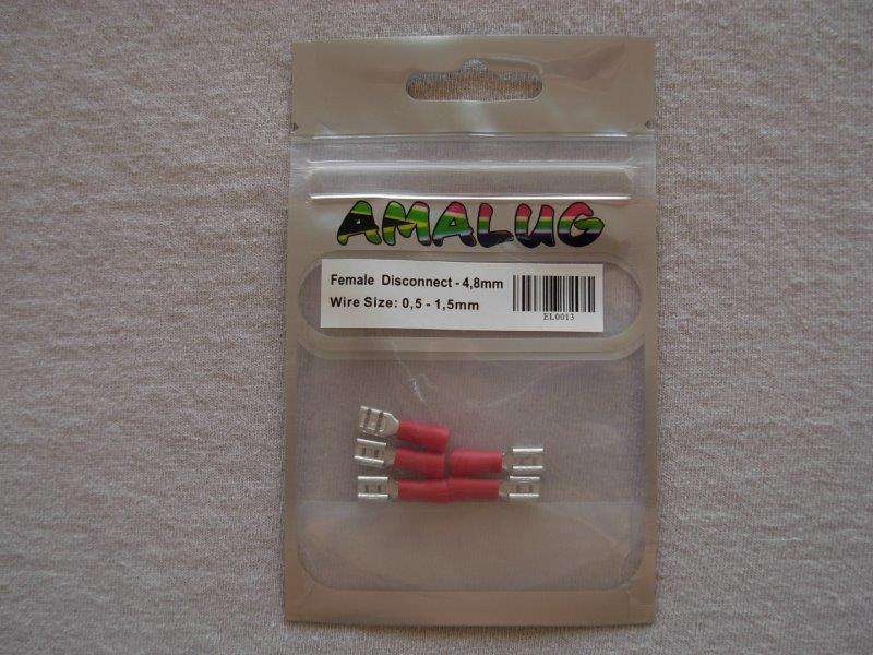 Red Female Pack 5 Terminal  (EL0013)