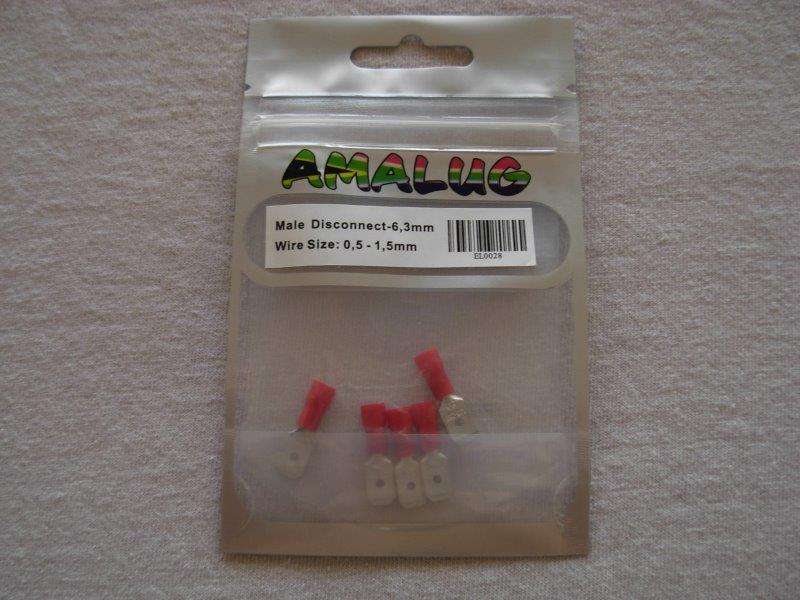 Red Male Pack 5 Terminal  (EL0028)