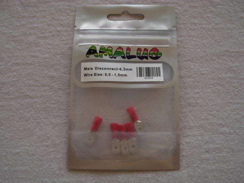 Red Male Pack 5 Terminal  (EL0028)