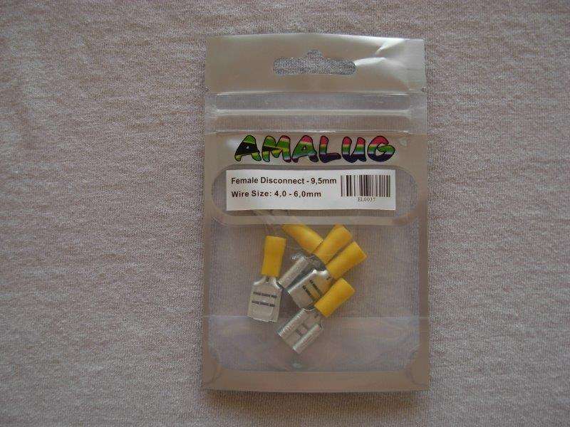 Yellow Female Pack 5 Terminal  (EL0037)