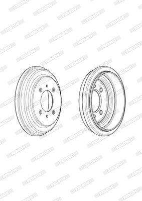 Brake Drum Rear Nissan Sentra Sabre 140I,160I,160Sti Single (Ferodo Fdr329042)