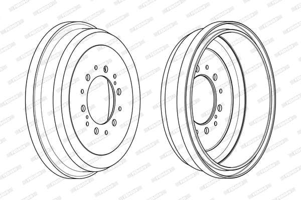 Brake Drum Rear Toyota Prado/Hilux/Dyna/Land Cruiser 4Y,1Kzte Single (Ferodo Fdr329091)