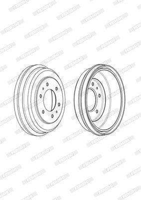 Brake Drum Rear Mitsubishi Colt 2.4 Single (Ferodo Fdr329164)