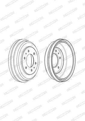 Brake Drum Rear Mitsubishi Colt 2.4 Single (Ferodo Fdr329164)