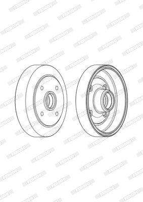 Brake Drum Rear Mazda 323,Ford Laser Single (Ferodo Fdr329190)