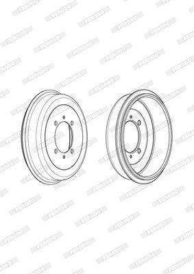 Ferodo Brake Drum Rear (Fdr329302)(Single)