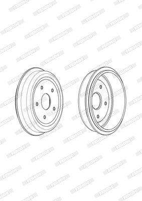 Brake Drum Rear Isuzu Kb/ Nissan E20 Single (Ferodo Fdr329735)