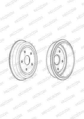Brake Drum Rear Isuzu Kb/ Nissan E20 Single (Ferodo Fdr329735)