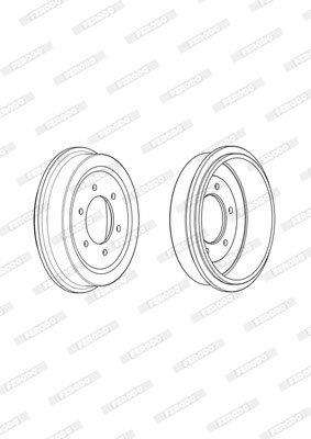 Brake Drum Rear Nissan Np300/Hardbody Single (Ferodo Fdr329737)