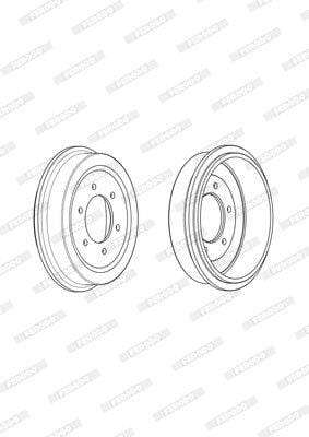 Brake Drum Rear Nissan Np300/Hardbody Single (Ferodo Fdr329737)