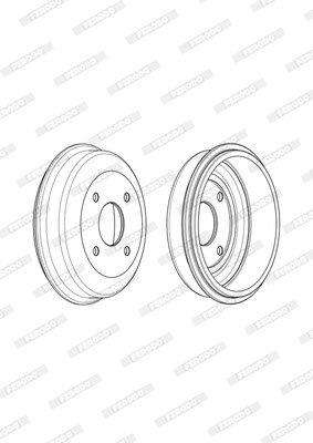 Brake Drum Rear Nissan 1400 Bakkie Ldv Single (Ferodo Fdr329738)