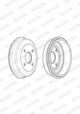 Brake Drum Rear Nissan 1400 Bakkie Ldv Single (Ferodo Fdr329738)