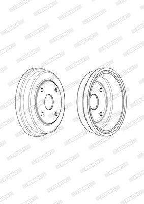 Brake Drum Rear Toyota Venture 1.8,2.0,2.4D Single (Ferodo Fdr329739)