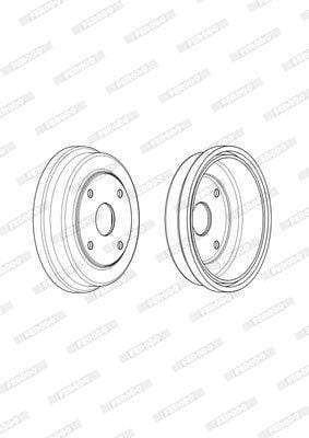 Brake Drum Rear Toyota Venture 1.8,2.0,2.4D Single (Ferodo Fdr329739)