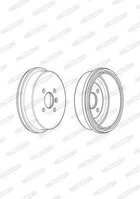 Brake Drum Rear Opel Corsa 1.3/ 1.4,1.7Cdti Single (Ferodo Fdr329741)