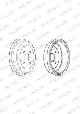 Brake Drum Rear Toyota Cressida Single (Ferodo Fdr329742)