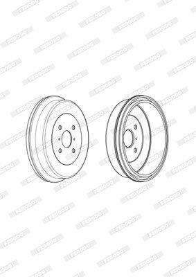 Brake Drum Rear Toyota Condor 4X4 Single (Ferodo Fdr329745)