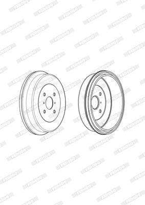 Brake Drum Rear Toyota Condor 4X4 Single (Ferodo Fdr329745)
