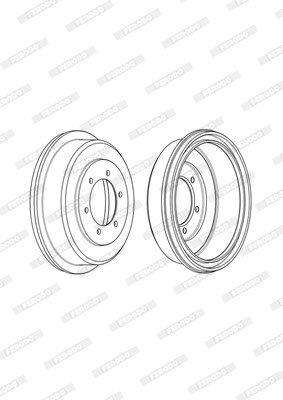 Brake Drum Rear Mitsubishi Colt Single (Ferodo Fdr329747)