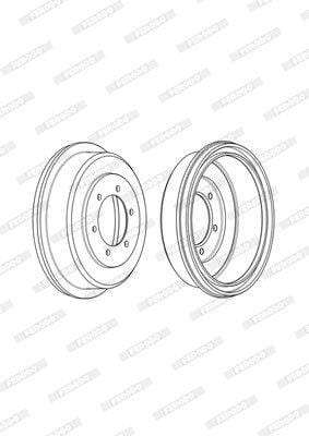 Brake Drum Rear Mitsubishi Colt Single (Ferodo Fdr329747)