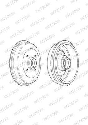 Brake Drum Rear Ford Bantam Fwd Single (Ferodo Fdr329748)