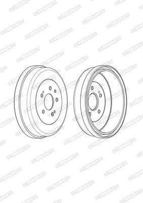 Brake Drum Rear Toyota Hi-Ace/ Hilux Single (Ferodo Fdr329749)