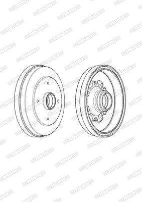 Brake Drum Rear Mazda 626 Single (Ferodo Fdr329754)